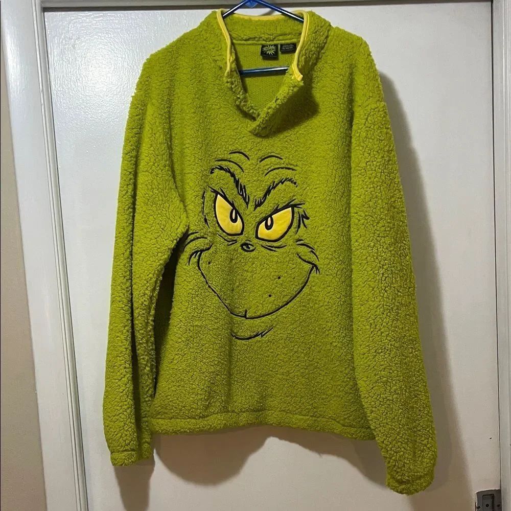 Green Grinch Fleece PulloverXl NWOT